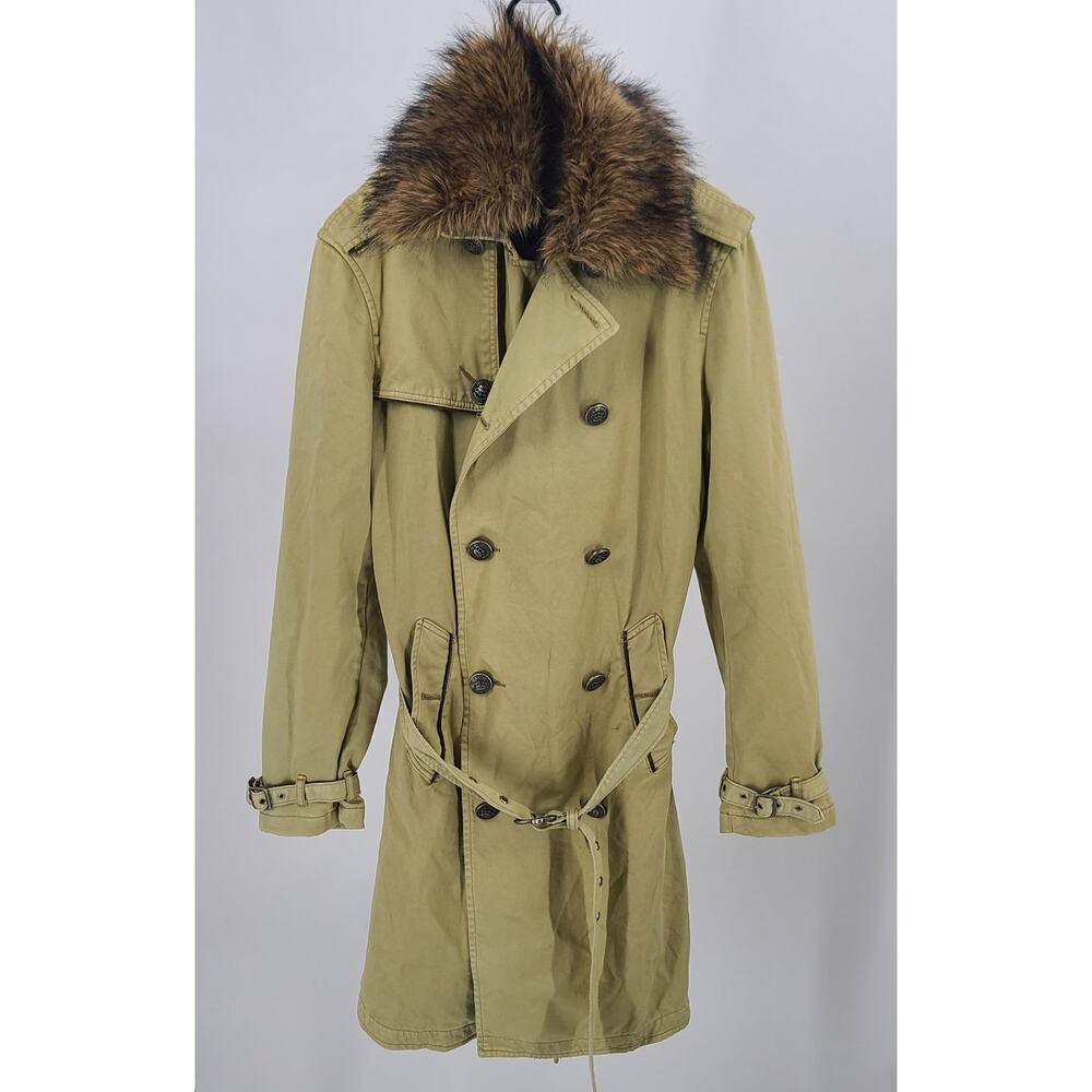 Z Brand Vintage double breasted trench coat Socal USA beige Size Large Old Money
